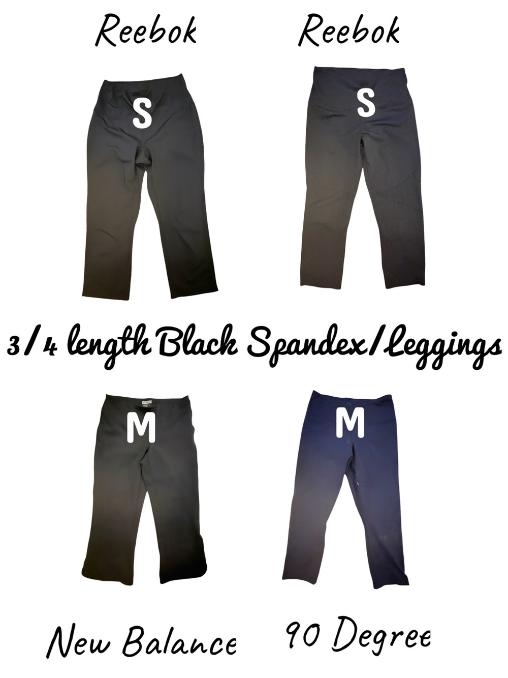 Reebok Black 3/4 Length Leggings